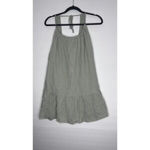 Xhilaration Womens Swim Cover Up L Green Sleeveless‎ Halter Neck